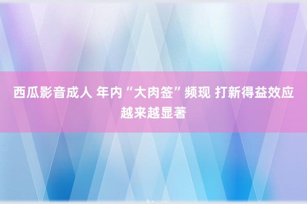 西瓜影音成人 年内“大肉签”频现 打新得益效应越来越显著