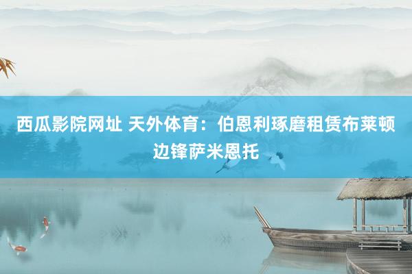 西瓜影院网址 天外体育：伯恩利琢磨租赁布莱顿边锋萨米恩托