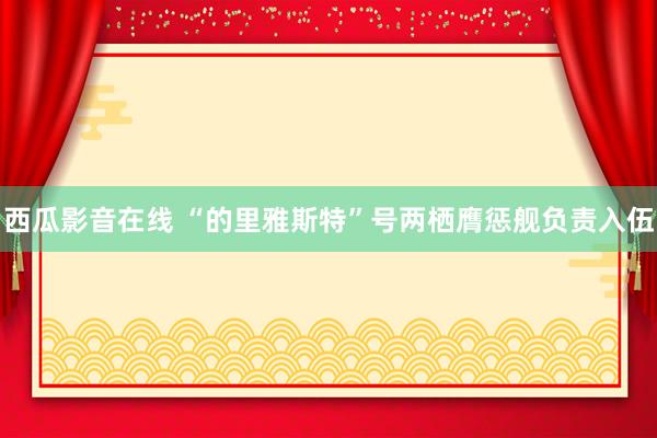 西瓜影音在线 “的里雅斯特”号两栖膺惩舰负责入伍