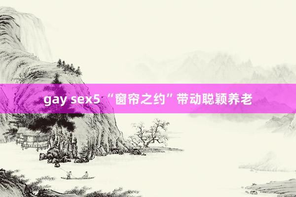 gay sex5 “窗帘之约”带动聪颖养老
