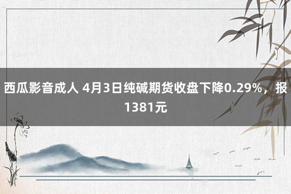 西瓜影音成人 4月3日纯碱期货收盘下降0.29%，报1381元