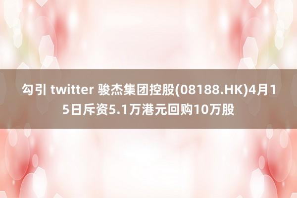 勾引 twitter 骏杰集团控股(08188.HK)4月15日斥资5.1万港元回购10万股