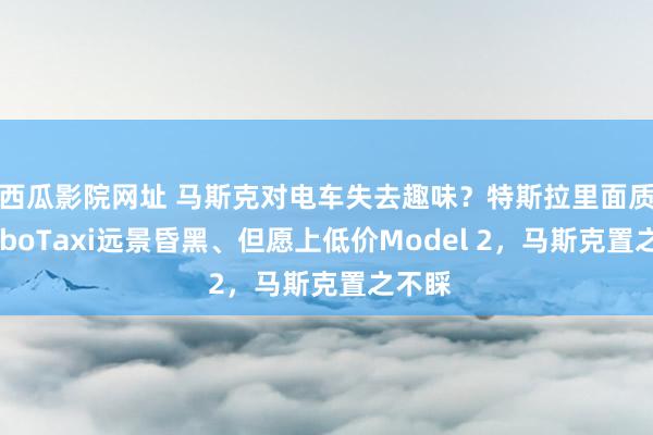 西瓜影院网址 马斯克对电车失去趣味？特斯拉里面质疑RoboTaxi远景昏黑、但愿上低价Model 2，马斯克置之不睬